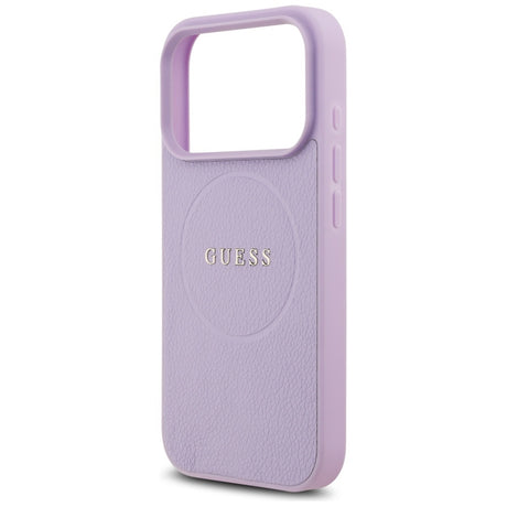 Husa de protectie Guess Grained Gold Ring MagSafe (GUHMP17LPGHSMMU) compatibil cu iPhone 17 Pro, Mov