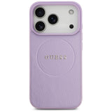 Husa de protectie Guess Grained Gold Ring MagSafe (GUHMP17LPGHSMMU) compatibil cu iPhone 17 Pro, Mov