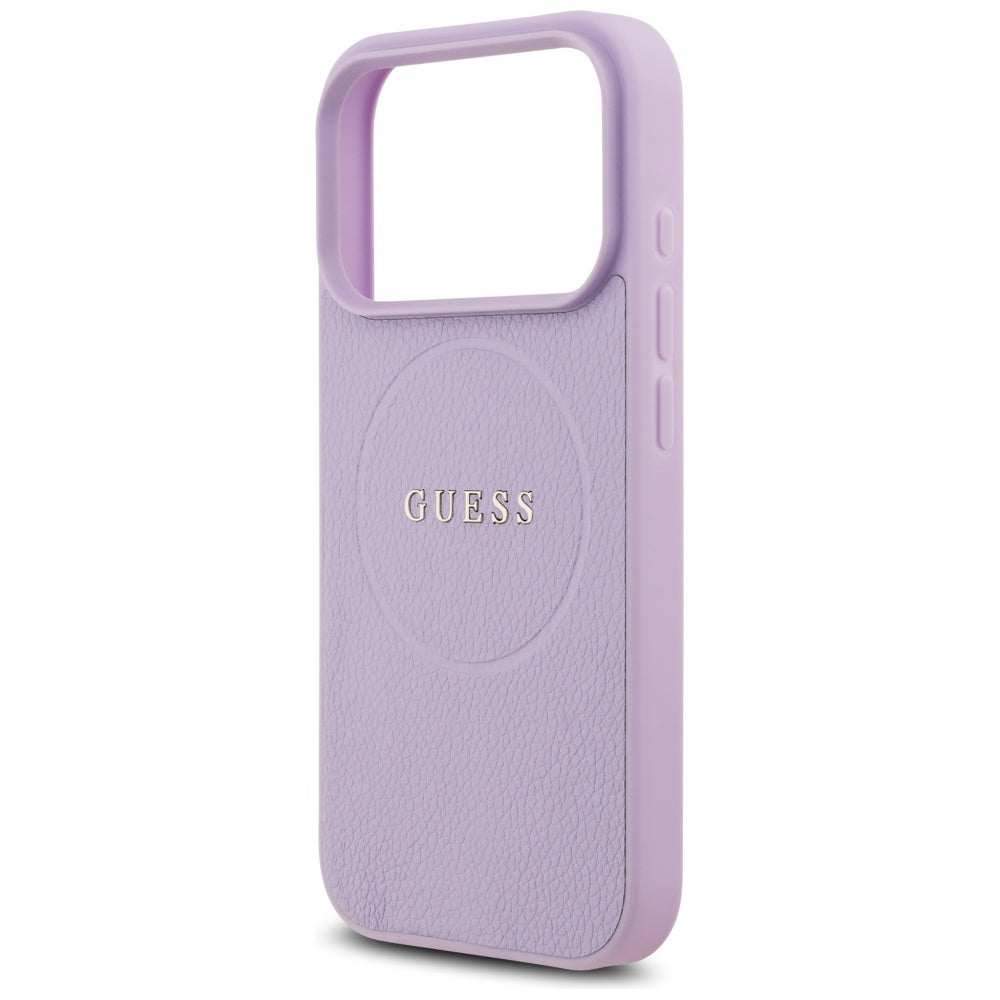 Husa de protectie Guess Grained Gold Ring MagSafe (GUHMP17XPGHSMMU) compatibil cu iPhone 17 Pro Max, Mov