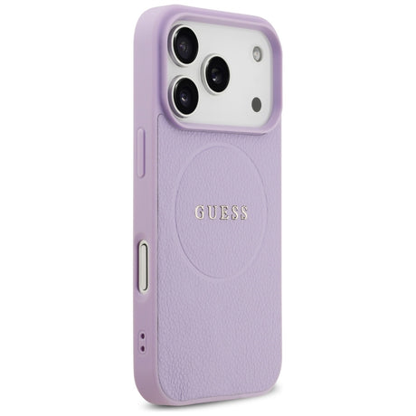 Husa de protectie Guess Grained Gold Ring MagSafe (GUHMP17XPGHSMMU) compatibil cu iPhone 17 Pro Max, Mov