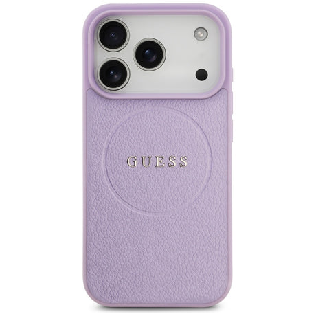 Husa de protectie Guess Grained Gold Ring MagSafe (GUHMP17XPGHSMMU) compatibil cu iPhone 17 Pro Max, Mov