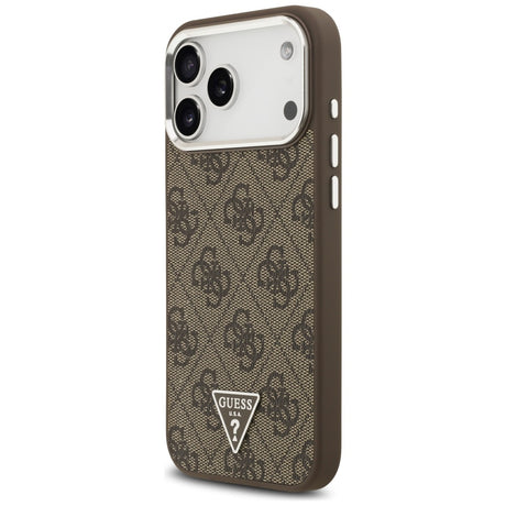 Husa de protectie Guess Hardcase 4G Triangle Logo MagSafe (GUHMP17XP4TSRCMW) compatibil cu iPhone 17 Pro Max, Maro