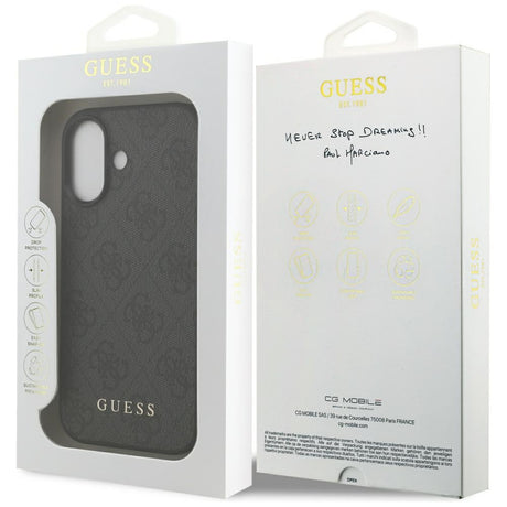 Husa de protectie Guess Hardcase 4G Classic (GUHCP17SG4GFGR) compatibil cu iPhone 17, Negru