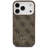 Husa de protectie Guess Hardcase 4G Triangle Logo MagSafe (GUHMP17LP4TSRCMW) compatibil cu iPhone 17 Pro, Maro