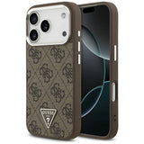 Husa de protectie Guess Hardcase 4G Triangle Logo MagSafe (GUHMP17LP4TSRCMW) compatibil cu iPhone 17 Pro, Maro