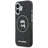 Husa de protectie Karl Lagerfeld IML MagSafe compatibil cu iPhone 17, Negru
