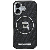 Husa de protectie Karl Lagerfeld IML MagSafe compatibil cu iPhone 17, Negru