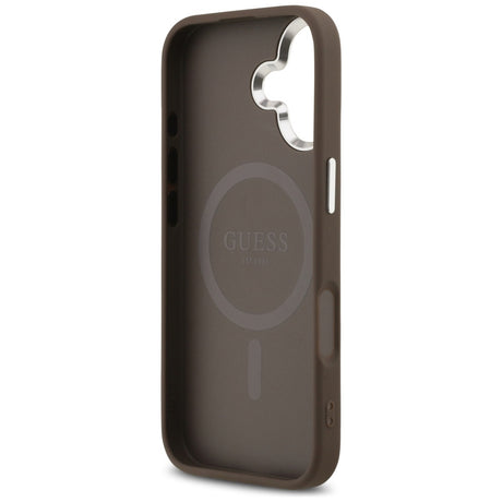 Husa de protectie Guess Hardcase 4G Triangle Logo MagSafe (GUHMP17SP4TSRCMW) compatibil cu iPhone 17, Maro