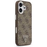 Husa de protectie Guess Hardcase 4G Triangle Logo MagSafe (GUHMP17SP4TSRCMW) compatibil cu iPhone 17, Maro
