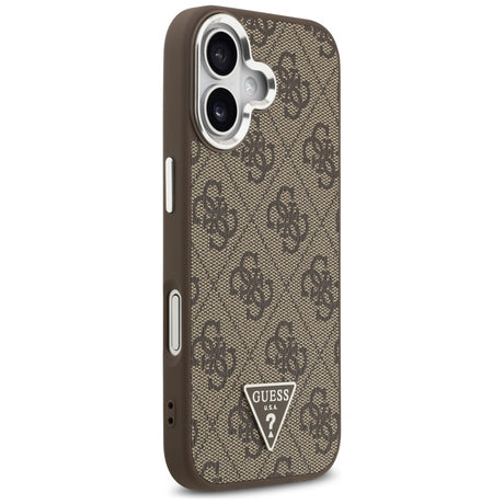 Husa de protectie Guess Hardcase 4G Triangle Logo MagSafe (GUHMP17SP4TSRCMW) compatibil cu iPhone 17, Maro