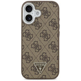 Husa de protectie Guess Hardcase 4G Triangle Logo MagSafe (GUHMP17SP4TSRCMW) compatibil cu iPhone 17, Maro