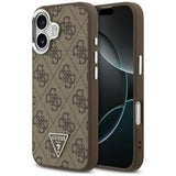 Husa de protectie Guess Hardcase 4G Triangle Logo MagSafe (GUHMP17SP4TSRCMW) compatibil cu iPhone 17, Maro