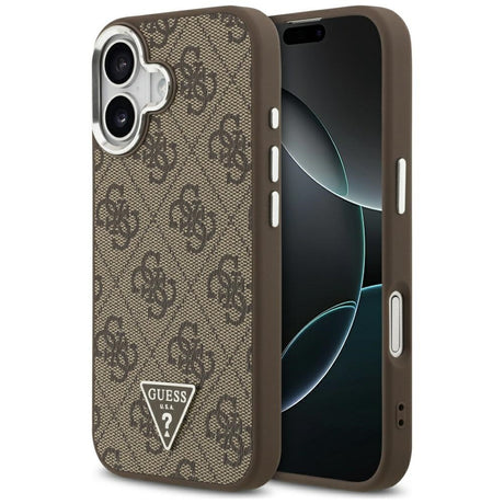 Husa de protectie Guess Hardcase 4G Triangle Logo MagSafe (GUHMP17SP4TSRCMW) compatibil cu iPhone 17, Maro