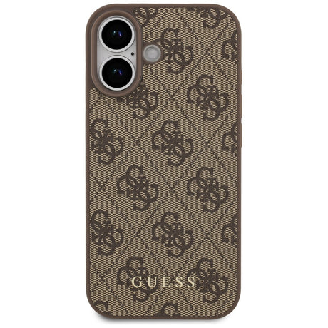 Husa de protectie Guess Hardcase 4G Classic (GUHCP17SG4GFBR) compatibil cu iPhone 17, Maro