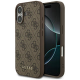 Husa de protectie Guess Hardcase 4G Classic (GUHCP17SG4GFBR) compatibil cu iPhone 17, Maro