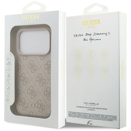 Husa de protectie Guess Hardcase 4G compatibil cu iPhone 17 Pro, Roz