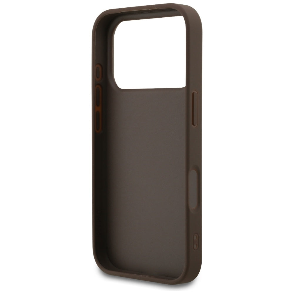 Husa de protectie Guess Hardcase 4G Classic compatibil cu iPhone 17 Pro, Maro