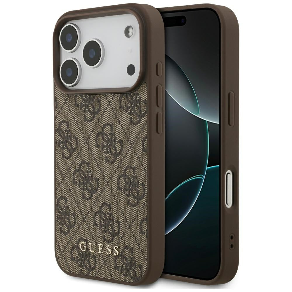 Husa de protectie Guess Hardcase 4G Classic compatibil cu iPhone 17 Pro, Maro