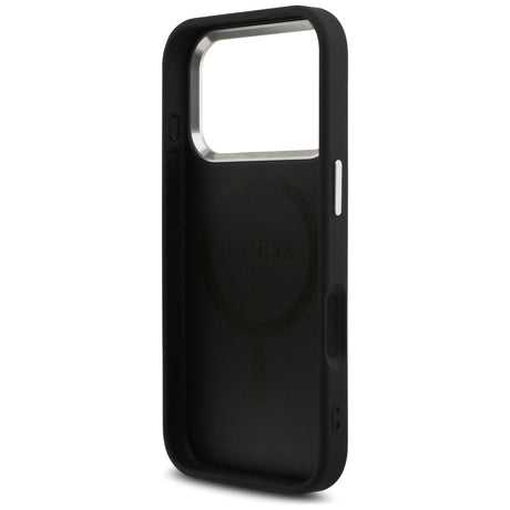 Husa de protectie Guess Hardcase 4G Triangle Logo MagSafe (GUHMP17LP4TSRCMK) compatibil cu iPhone 17 Pro, Negru