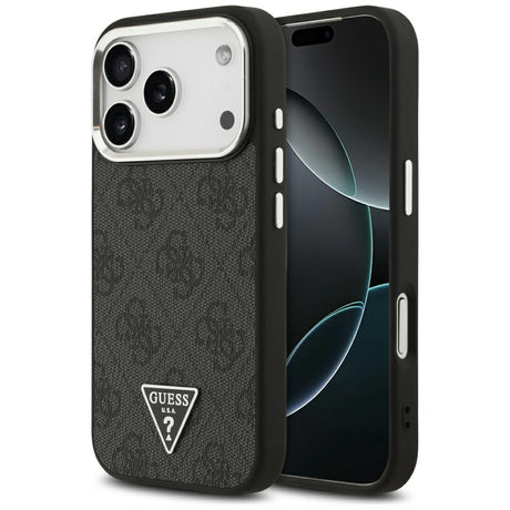 Husa de protectie Guess Hardcase 4G Triangle Logo MagSafe (GUHMP17LP4TSRCMK) compatibil cu iPhone 17 Pro, Negru