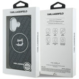 Husa de protectie Karl Lagerfeld IML MagSafe (KLHMP17SHMKBCHOK) compatibil cu iPhone 17, Negru Choupette`S Head