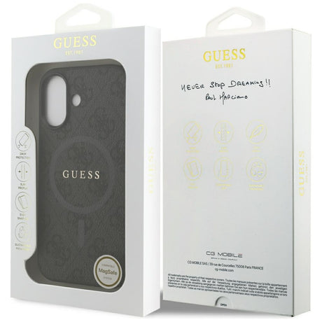 Husa de protectie Guess 4G Ring Classic Logo MagSafe (GUHMP17SG4GFRK) compatibil cu iPhone 17, Negru
