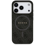 Husa de protectie Guess 4G Ring Classic Logo MagSafe (GUHMP17LG4GFRK) compatibil cu iPhone 17 Pro, Negru