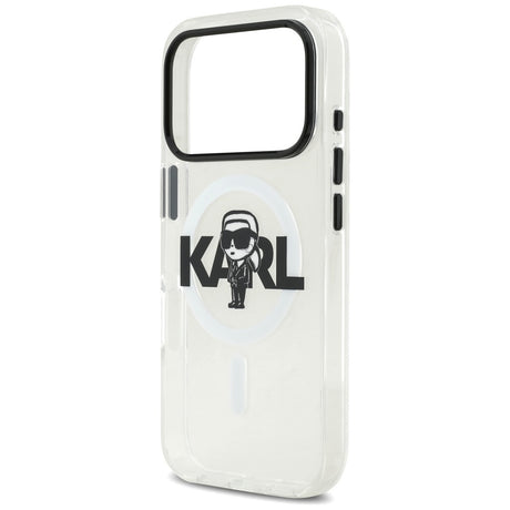 Husă Karl Lagerfeld IML MagSafe Sketch Logo pentru iPhone 17 Pro / iPhone 18 Pro, transparentă