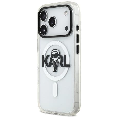Husă Karl Lagerfeld IML MagSafe Sketch Logo pentru iPhone 17 Pro / iPhone 18 Pro, transparentă