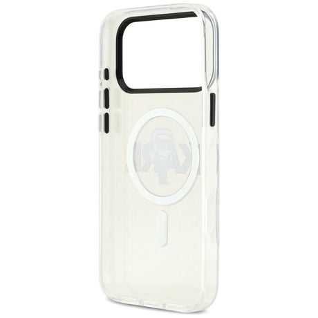 Husa de protectie Karl Lagerfeld IML MagSafe Sketch Logo (KLHMP17XHGKIGKBT) compatibil cu iPhone 17 Pro Max, Transparent Karl