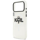 Husa de protectie Karl Lagerfeld IML MagSafe Sketch Logo (KLHMP17XHGKIGKBT) compatibil cu iPhone 17 Pro Max, Transparent Karl