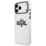 Husa de protectie Karl Lagerfeld IML MagSafe Sketch Logo (KLHMP17XHGKIGKBT) compatibil cu iPhone 17 Pro Max, Transparent Karl