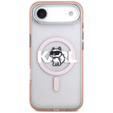 Husa de protectie Karl Lagerfeld IML MagSafe Sketch Logo (KLHMP17MHGCHGKBP) compatibil cu iPhone 17 Air, Roz Choupette