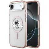 Husa de protectie Karl Lagerfeld IML MagSafe Sketch Logo (KLHMP17MHGCHGKBP) compatibil cu iPhone 17 Air, Roz Choupette