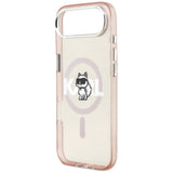 Husa de protectie Karl Lagerfeld IML MagSafe Sketch Logo (KLHMP17MHGCHGKBP) compatibil cu iPhone 17 Air, Roz Choupette