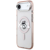 Husa de protectie Karl Lagerfeld IML MagSafe Sketch Logo (KLHMP17MHGCHGKBP) compatibil cu iPhone 17 Air, Roz Choupette