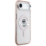 Husa de protectie Karl Lagerfeld IML MagSafe Sketch Logo (KLHMP17MHGCHGKBP) compatibil cu iPhone 17 Air, Roz Choupette