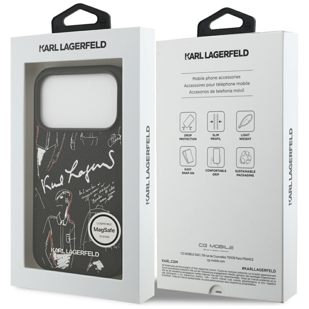 Husa de protectie Karl Lagerfeld compatibil cu iPhone 17 Pro, Negru
