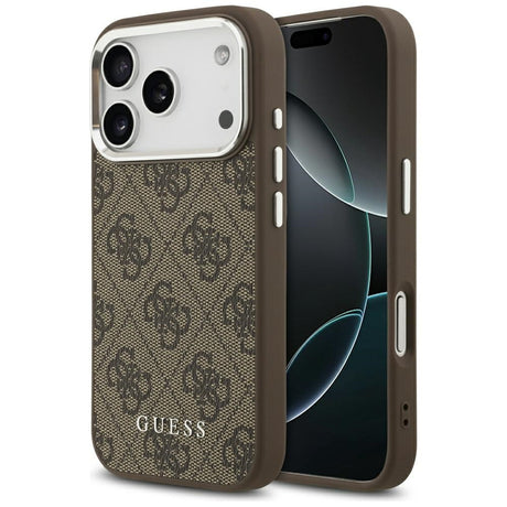 Husa de protectie Guess Hardcase 4G Classic Logo MagSafe (GUHMP17LP4GSSMCW) compatibil cu iPhone 17 Pro, Maro