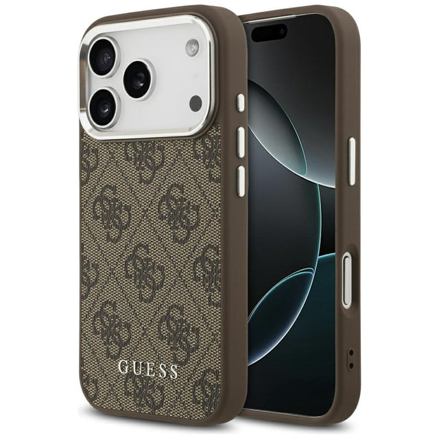 Husa de protectie Guess Hardcase 4G Classic Logo MagSafe (GUHMP17LP4GSSMCW) compatibil cu iPhone 17 Pro, Maro