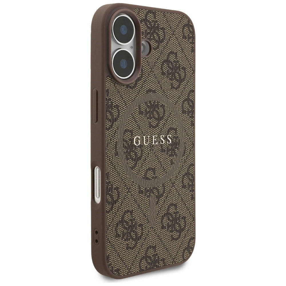 Husa de protectie Guess 4G Ring Classic Logo MagSafe (GUHMP17SG4GFRW) compatibil cu iPhone 17, Maro
