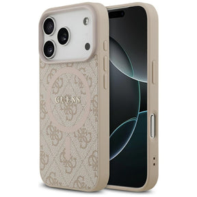 Husa de protectie Guess 4G Ring Classic Logo MagSafe (GUHMP17XG4GFRP) compatibil cu iPhone 17 Pro Max, Roz