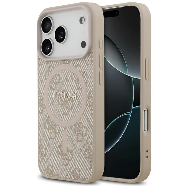Husa de protectie Guess 4G Ring Classic Logo MagSafe (GUHMP17XG4GFRP) compatibil cu iPhone 17 Pro Max, Roz