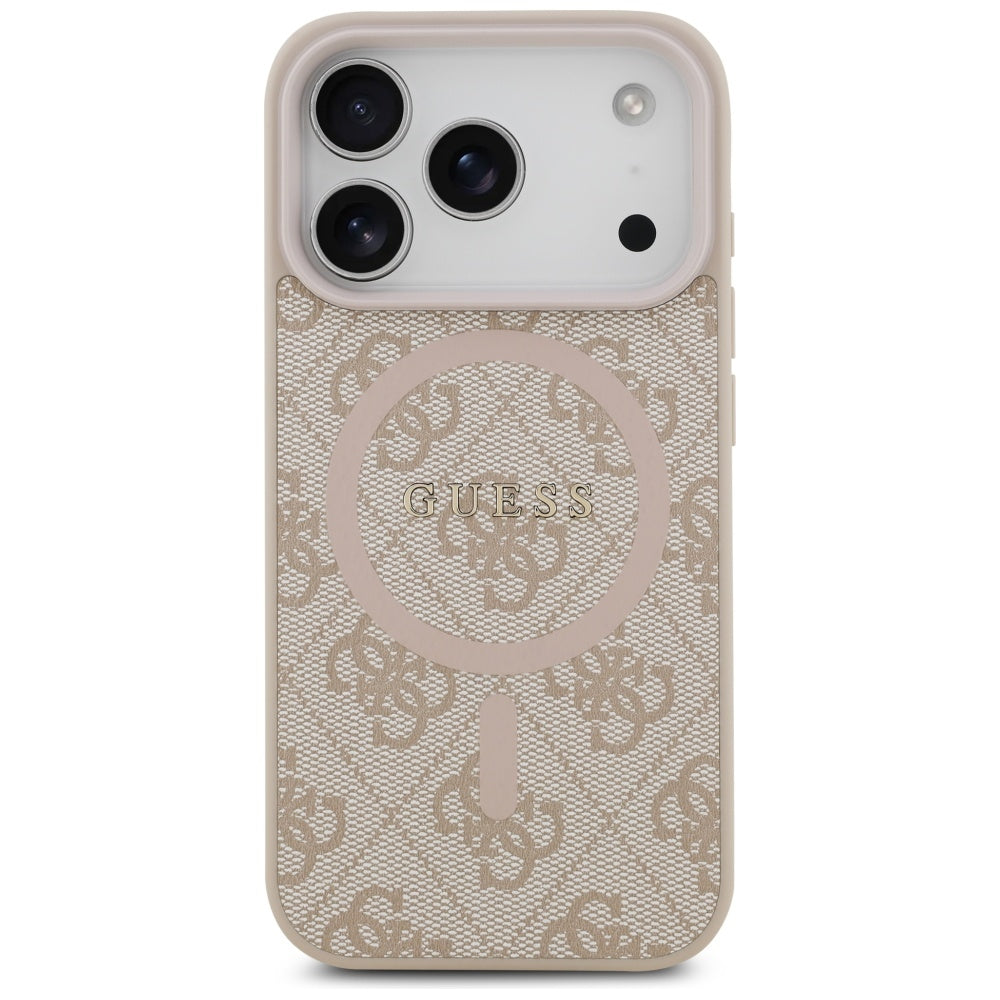 Husa de protectie Guess 4G Ring Classic Logo MagSafe (GUHMP17LG4GFRP) compatibil cu iPhone 17 Pro, Roz