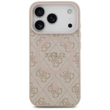 Husa de protectie Guess 4G Ring Classic Logo MagSafe (GUHMP17LG4GFRP) compatibil cu iPhone 17 Pro, Roz