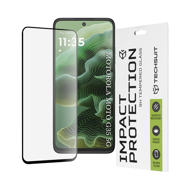 Folie de protectie Techsuit 111D Full Cover / Full Glue Glass compatibil cu Motorola Moto G35 / G56, Negru