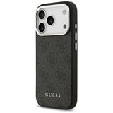 Husa de protectie Guess Hardcase 4G Classic Logo MagSafe (GUHMP17LP4GSSMCK) compatibil cu iPhone 17 Pro, Negru