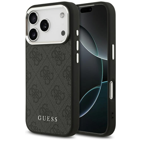 Husa de protectie Guess Hardcase 4G Classic Logo MagSafe (GUHMP17LP4GSSMCK) compatibil cu iPhone 17 Pro, Negru