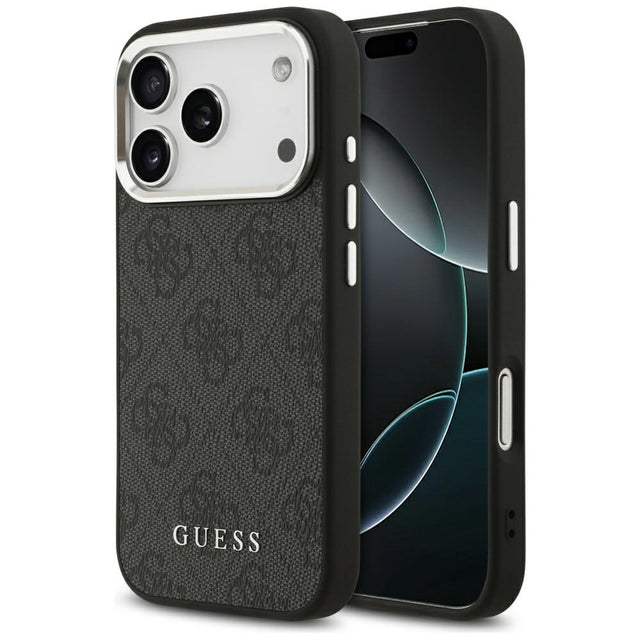 Husa de protectie Guess Hardcase 4G Classic Logo MagSafe (GUHMP17LP4GSSMCK) compatibil cu iPhone 17 Pro, Negru