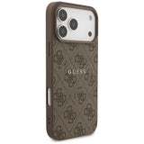 Husa de protectie Guess 4G Ring Classic Logo MagSafe (GUHMP17LG4GFRW) compatibil cu iPhone 17 Pro, Maro